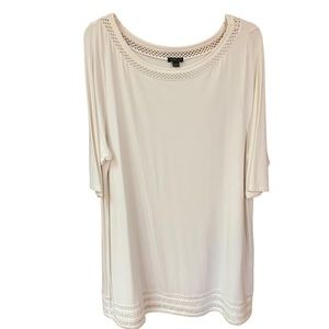 J. Jill Wearever Collection Off White‎ Long Tunic 3/4 Sleeves